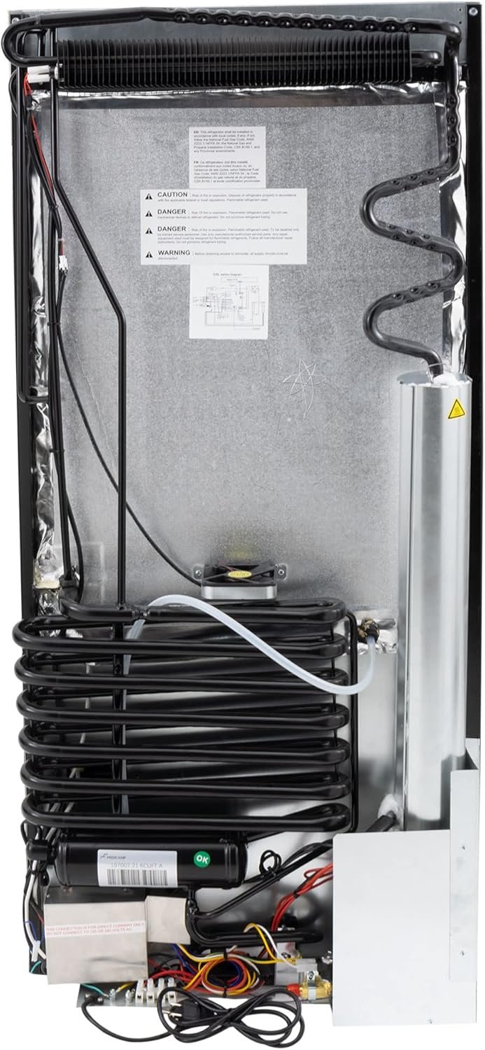 recpro rv refrigerator 6.3 cubic feet gas and electric | black or stainless finish | 110v / 12v / propane gas | (black finish) recpro rv refrigerator 6.3 cubic feet gas and electric | black or stainless finish | 110v / 12v / propane gas | (black finish)